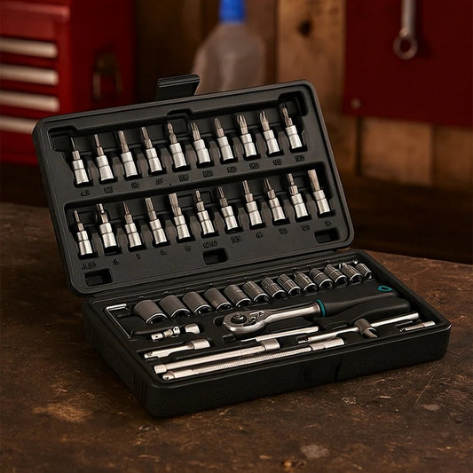 The Ultimate 46-Piece Professional Ratchet &amp; Socket Set